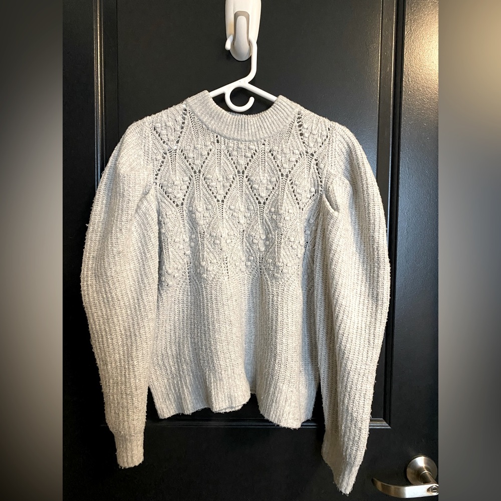 A New Day Puff Sleeve Crew Neck Sweater, Size L